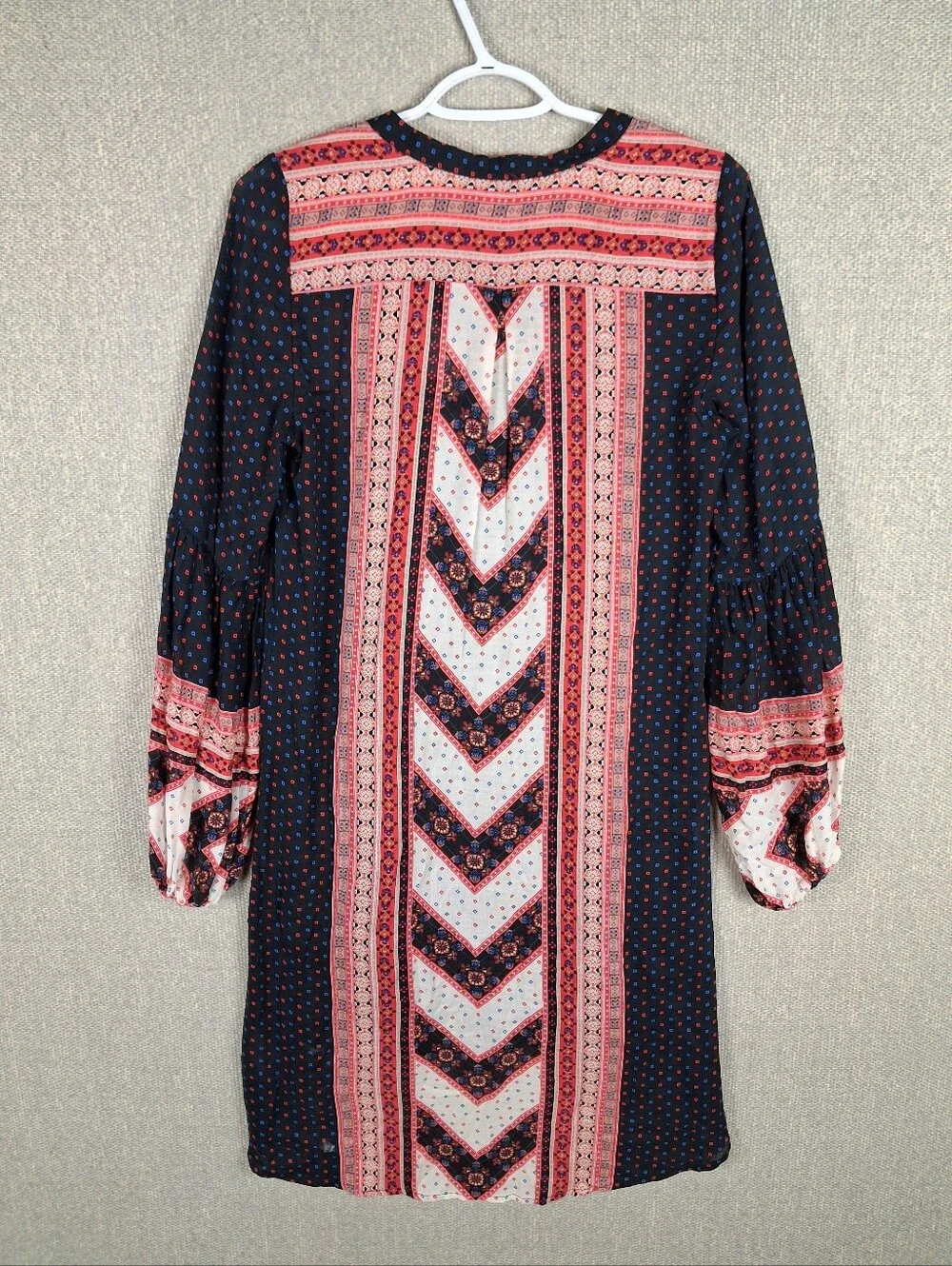 Free People Peacemaker Tunic Dress Size Small Black Combo High Low Boho Festival